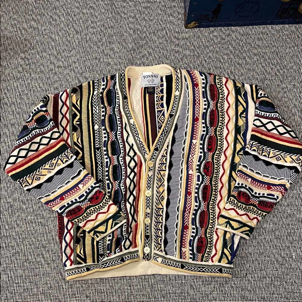 Vintage coogi style cardigan